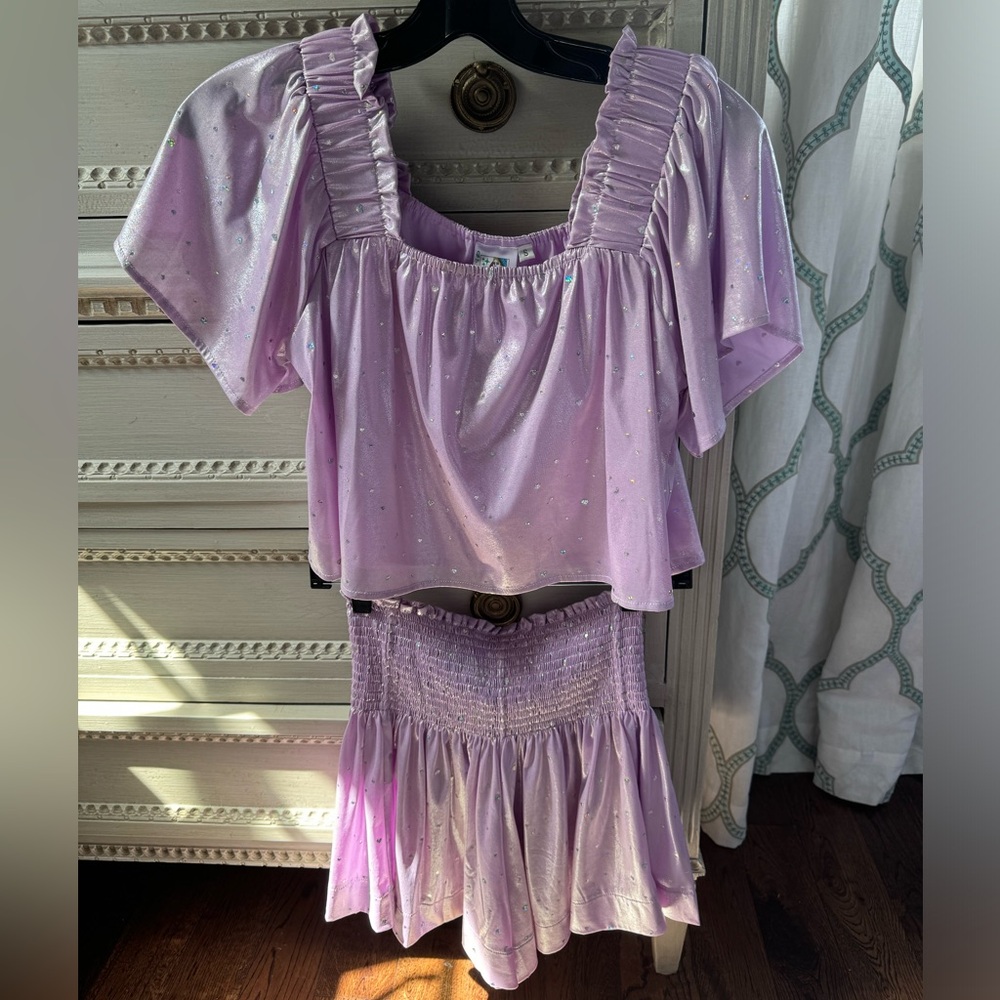 Purple Queen of Sparkles Set!! XS bottom Small top